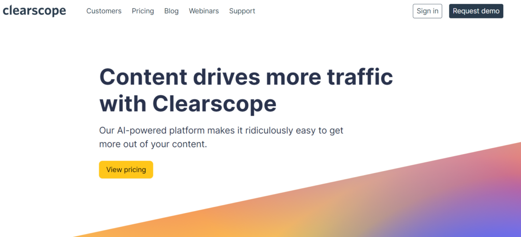 top 20 best AI Tools for SEO, clearscope
