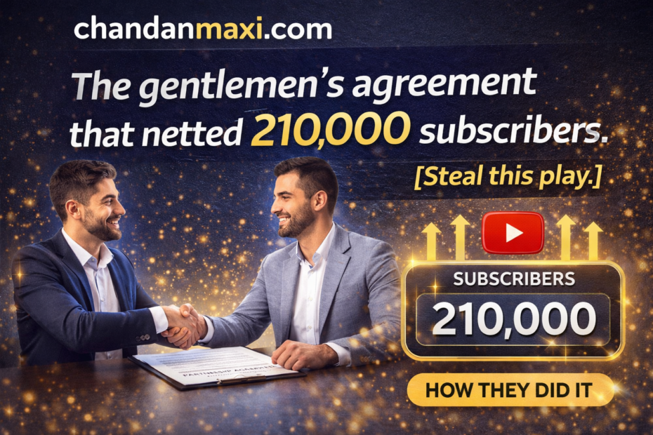 The gentlemen’s agreement that netted 210,000 subscribers. [Steal this play.]