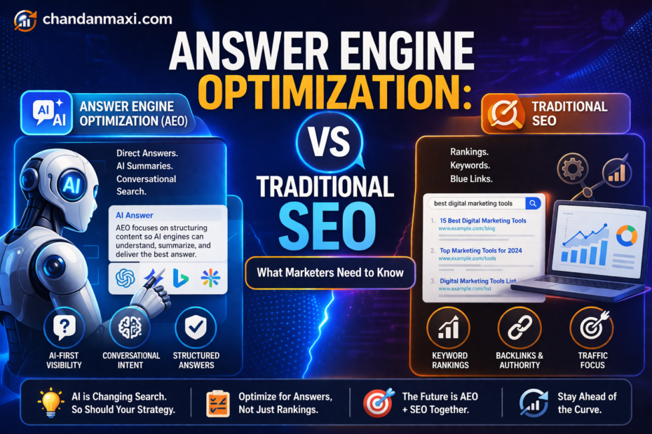 Answer engine optimization vs traditional SEO: What marketers need to know