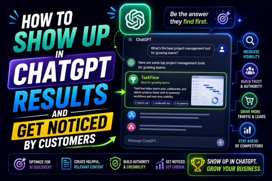 How to Show Up in ChatGPT Results and Get Noticed by Customers