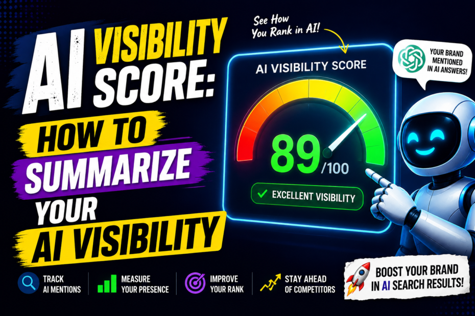 AI visibility score How to summarize your AI visibility